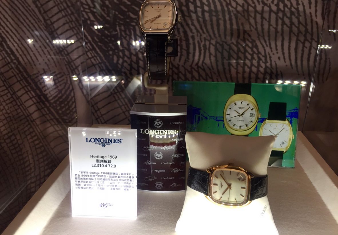 Heritage 1969復刻腕錶，採用1960年代的枕形錶殼設計。