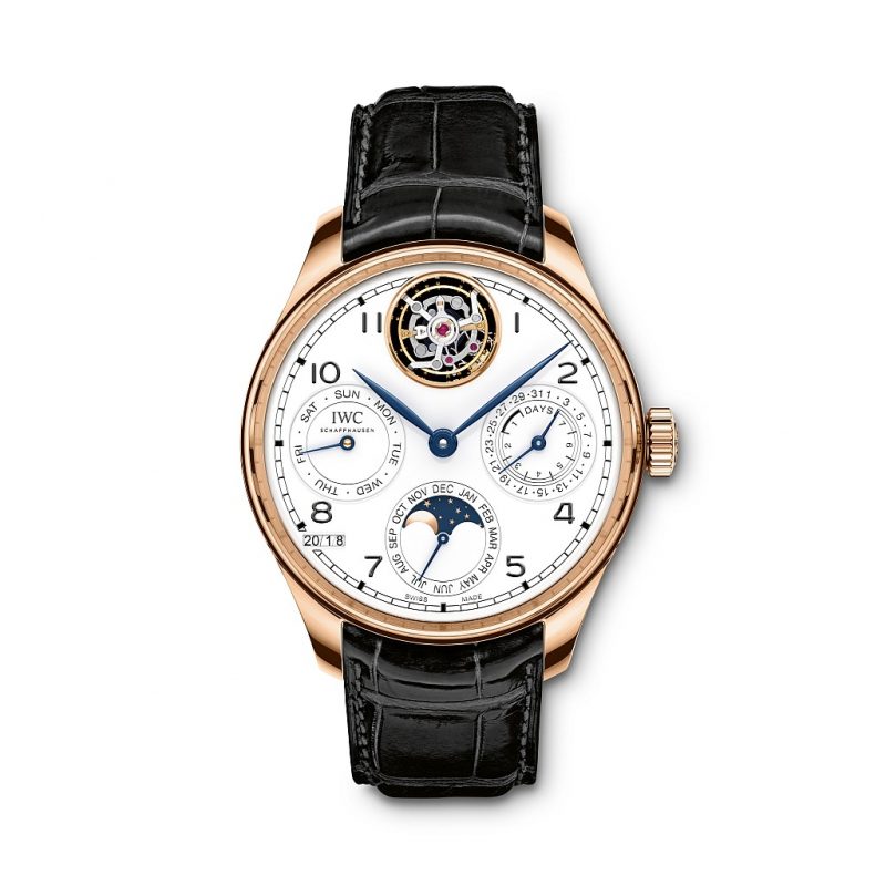 IWC葡萄牙系列萬年曆陀飛輪腕錶「150週年」特別版