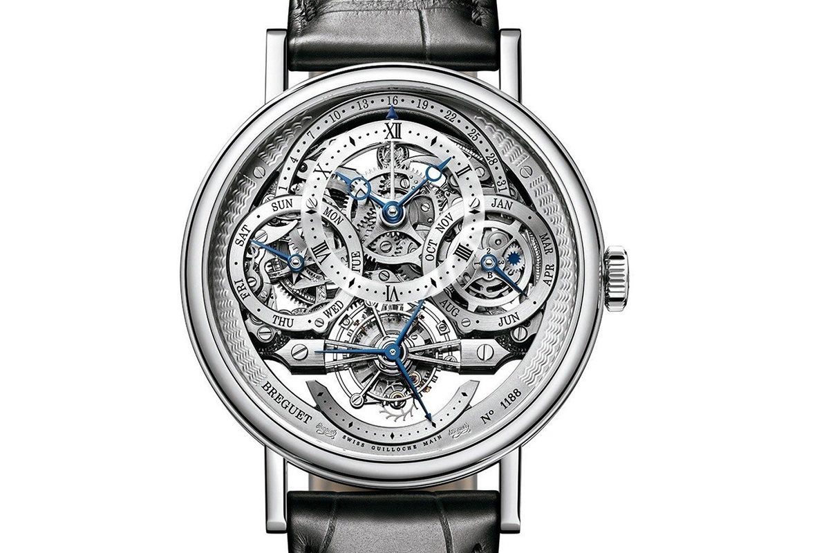 Classique Tourbillon Quantieme Perpetuel 3795萬年曆鏤空陀飛輪腕錶，參考售價NTD 8,224,000。