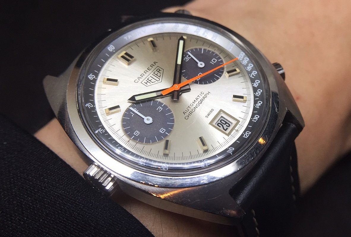 1969年的Carrera，橘色計時秒針相當搶眼。