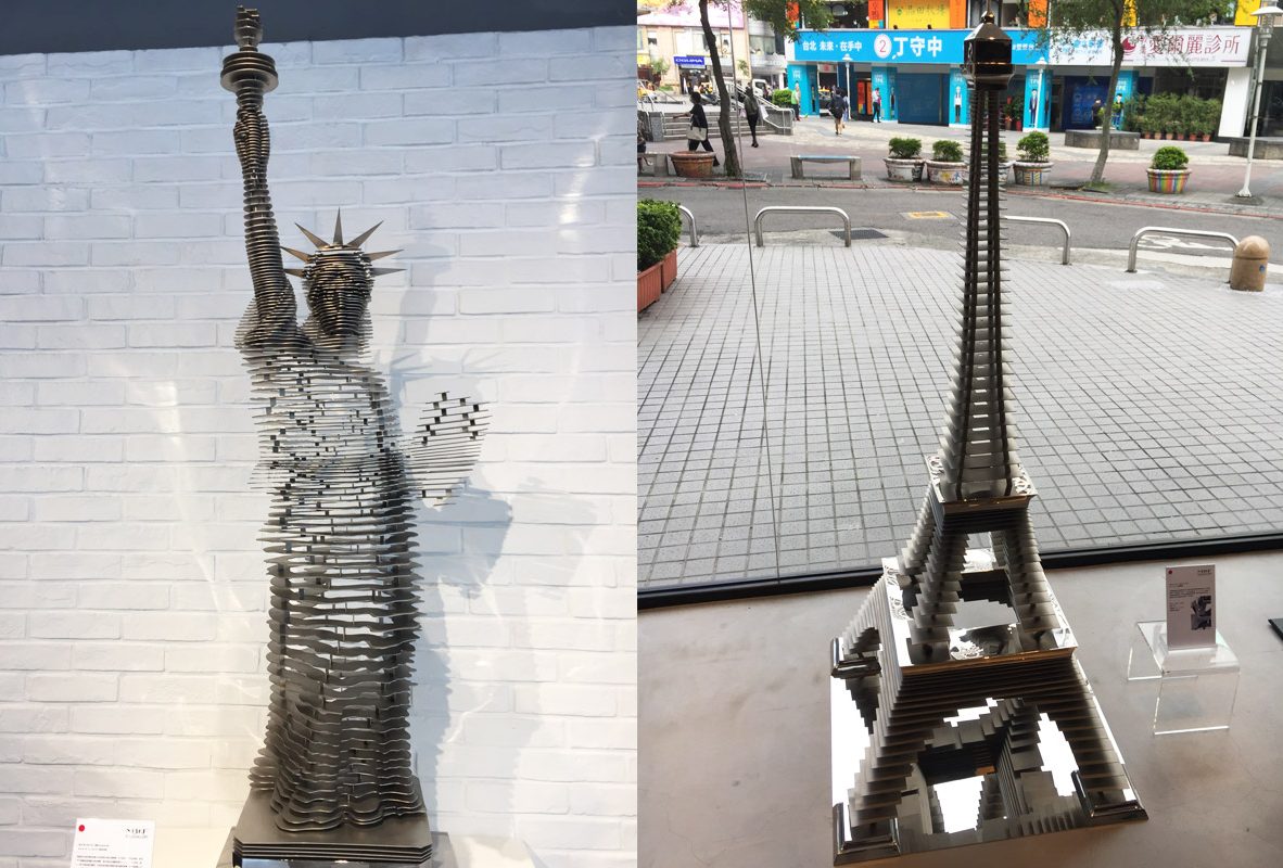 (左/右)Statue de la Liberté，限量8座，參考價NTD 1,110,000。 Tour Eiffel，限量8座，參考價NTD 1,190,000。