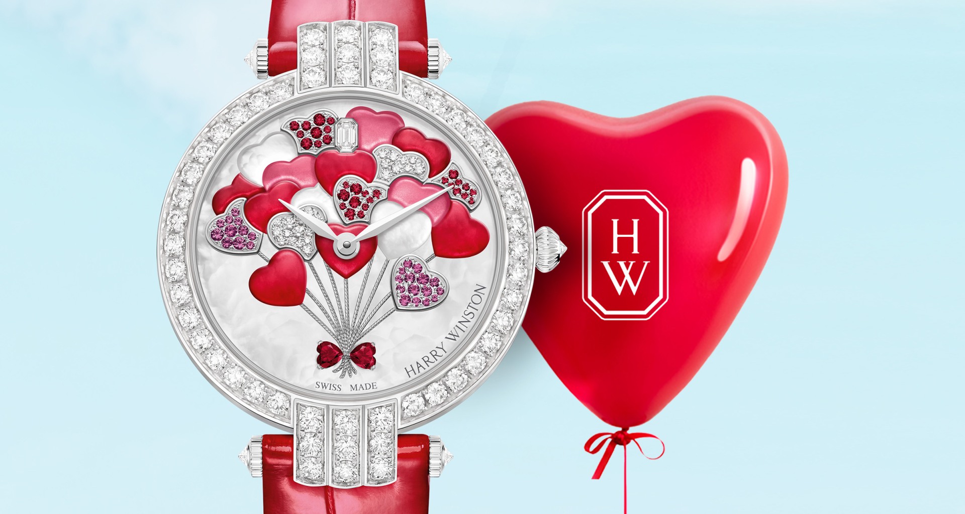 傳遞真愛：海瑞溫斯頓卓時Premier 系列Flying Hearts情人節腕錶 